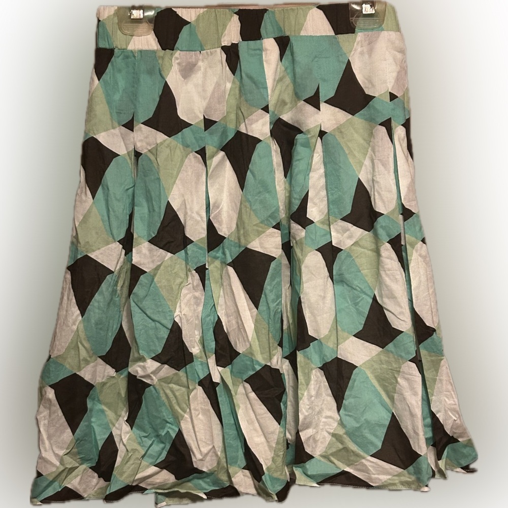 Tahari A-Line Skirt - Black, White, Teal